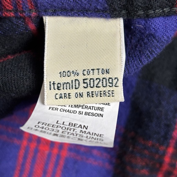 L.L. Bean Women's S Plaid Zip Up Flannel Hoodie Relaxed Fit Shirt Jacket - Picture 8 of 13